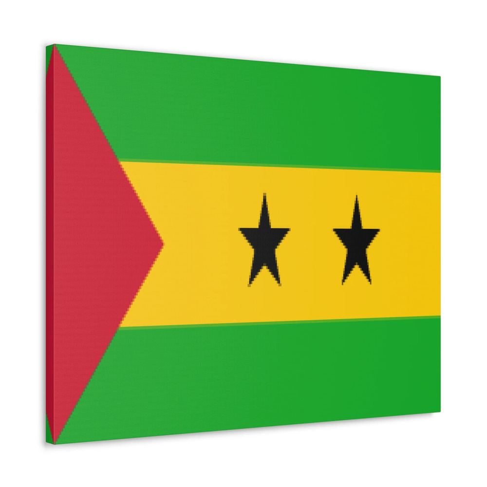 Sao Tome and Principe Country Flag Canvas Vibrant Wall Art Unframed Home Decor